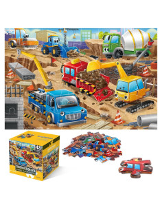 Rompecabezas de Suelo Jumbo IFLOVE Sitio de Construcción 48 Piezas