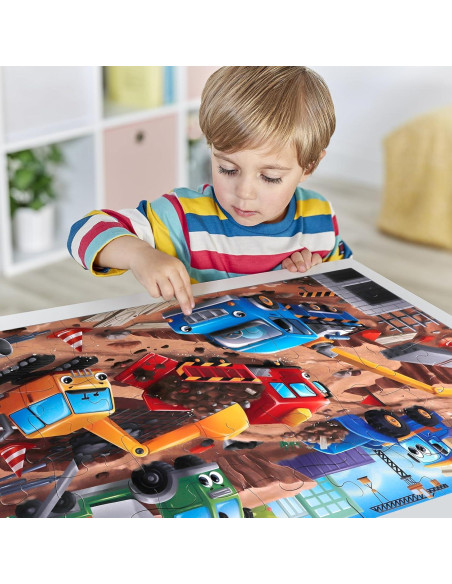 Rompecabezas de Suelo Jumbo IFLOVE Sitio de Construcción 48 Piezas