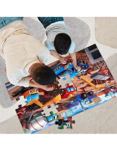 Rompecabezas de Suelo Jumbo IFLOVE Sitio de Construcción 48 Piezas