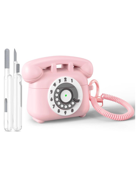 Funda AIRSPO Rosa para AirPods Pro 2 con Kit de Limpieza