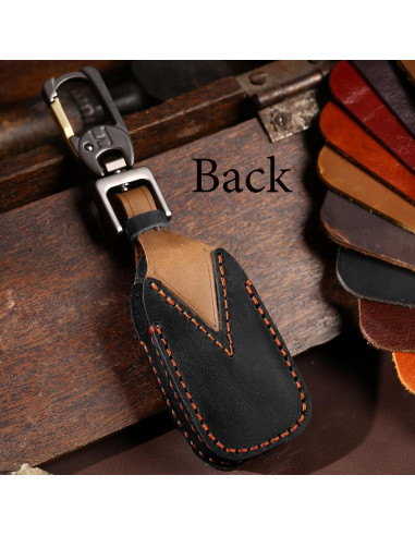 Funda de Llave Inteligente KEALAS para Subaru - Cuero Negro