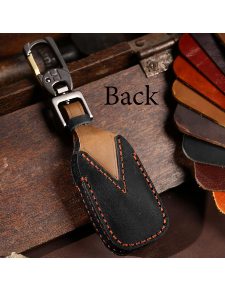 Funda de Llave Inteligente KEALAS para Subaru - Cuero Negro