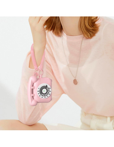 Funda AIRSPO Rosa para AirPods Pro 2 con Kit de Limpieza