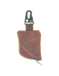 Billetera de Monedas de Cuero Genuino JJNUSA Marrón