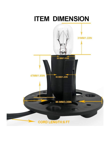 Cable de Lámpara de Sal del Himalaya Smart Eagle 1.83 m con Regulador