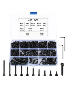 Kit de Tornillos Autoperforantes M3 de Acero Inoxidable 480 Pcs