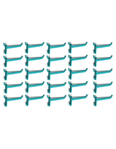 Ganchos de Plástico Teal 5 cm JSP Manufacturing - 25 Unidades