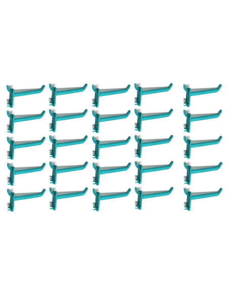 Ganchos de Plástico Teal 5 cm JSP Manufacturing - 25 Unidades