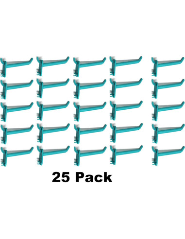 Ganchos de Plástico Teal 5 cm JSP Manufacturing - 25 Unidades