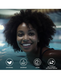 Pecas Falsas Plateadas Sokfone - Tatuajes Faciales 8 PCS 2