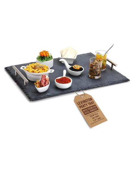 Bandeja de Fiesta IMPULSE! de Pizarra 40x30cm para Aperitivos