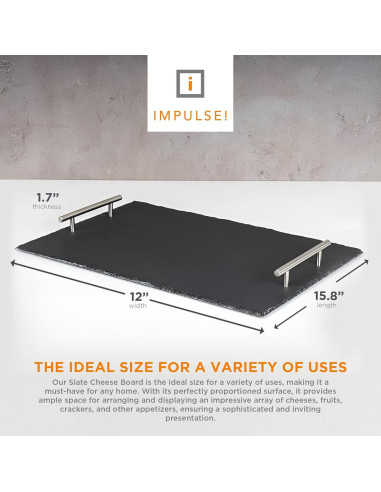 Bandeja de Fiesta IMPULSE! de Pizarra 40x30cm para Aperitivos