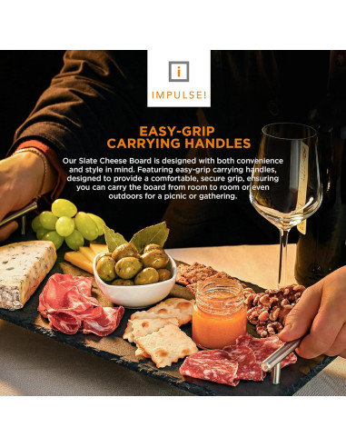 Bandeja de Fiesta IMPULSE! de Pizarra 40x30cm para Aperitivos
