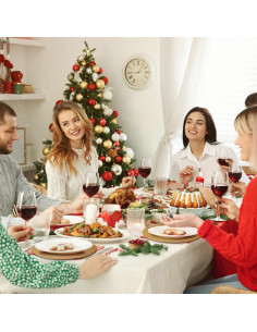 18 Platos Cargadores Dorados Hoemwarm 33cm para Eventos 2