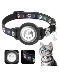 Collar para Gato Airtag Palamede Negro XS 19-23 cm Impermeable