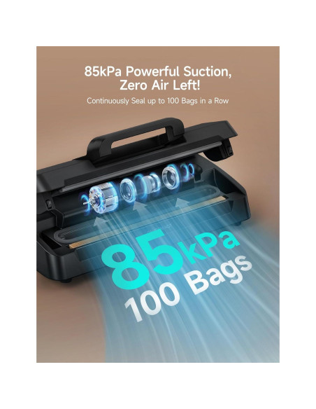 Sellador al Vacío HiCOZY H700 Automático con 10 Bolsas y Cortador