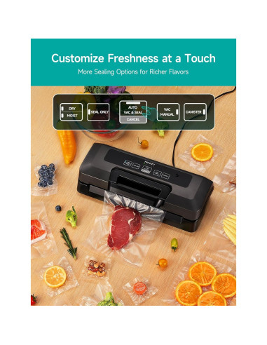 Sellador al Vacío HiCOZY H700 Automático con 10 Bolsas y Cortador