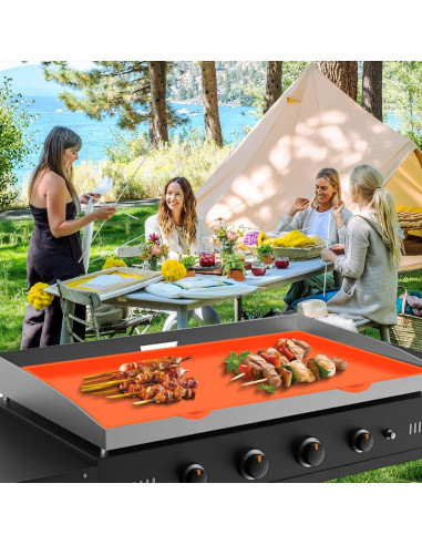 Alfombrilla de Silicona para Parrilla Blackstone 43 cm Naranja