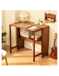 Escritorio Plegable Dezyfurni DJ-Desk-03 de Bambú Marrón