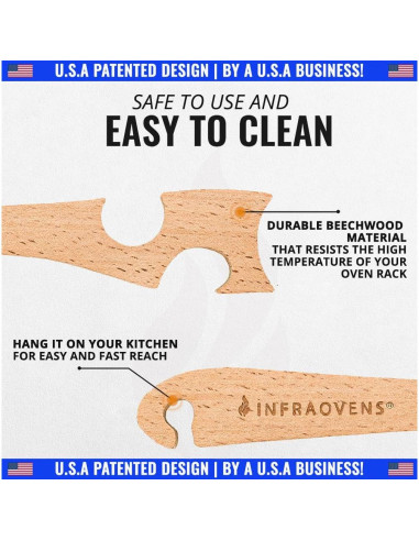 Palanca de Rack de Horno INFRAOVENS de Madera con Mango Largo