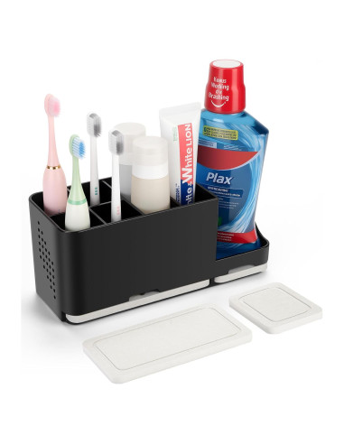 Soporte para Cepillos de Dientes YONGAIJIA Negro 8 Ranuras