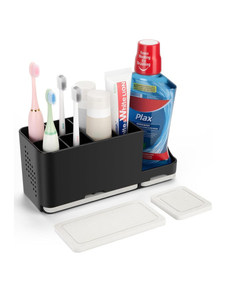 Soporte para Cepillos de Dientes YONGAIJIA Negro 8 Ranuras