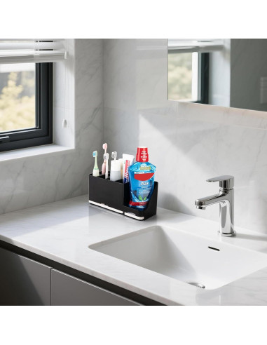 Soporte para Cepillos de Dientes YONGAIJIA Negro 8 Ranuras