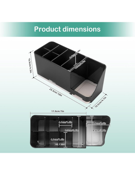 Soporte para Cepillos de Dientes YONGAIJIA Negro 8 Ranuras