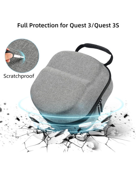 Funda COOWPS para Meta Quest 3S/3/2, Protección total viaje