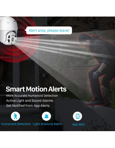 Cámara de Seguridad Exterior WiFi 1080P BESDERSEC Dome IP66