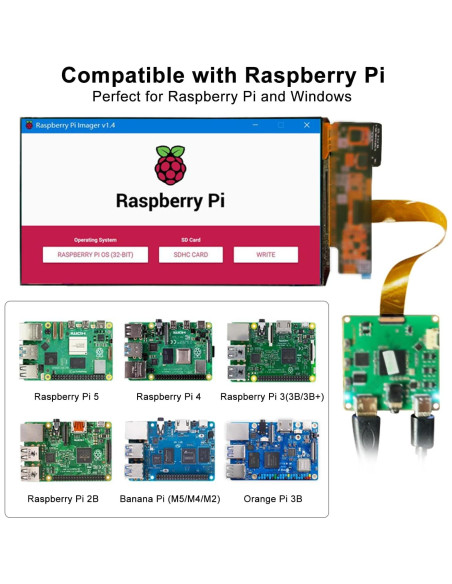 Pantalla AMOLED 7" FHD 90Hz 850 Nits Wisecoco Táctil