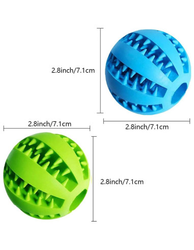 Pelota de Juguete para Perros Hangzhou 2 Unidades Verde y Azul