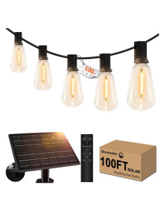 Cadena de Luces Solares 30m GHUSTAR con Control Remoto