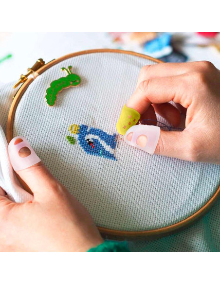 20 Protectores de Punta de Dedo de Goma Pndeyo - 5 Colores