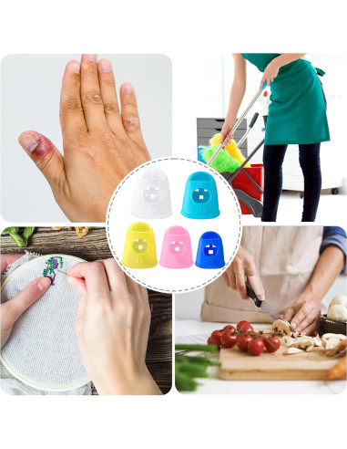 20 Protectores de Punta de Dedo de Goma Pndeyo - 5 Colores