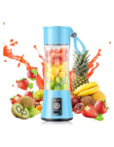 Batidora Portátil Inalámbrica YFIXQNSU 380ml USB Azul