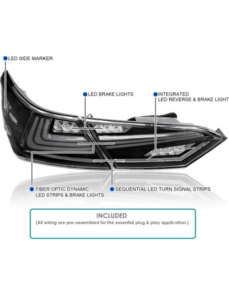 Luces Traseras LED Secuenciales SPEC-D Tuning para Toyota Camry 2018-2022