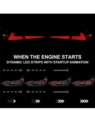 Luces Traseras LED Secuenciales SPEC-D Tuning para Toyota Camry 2018-2022