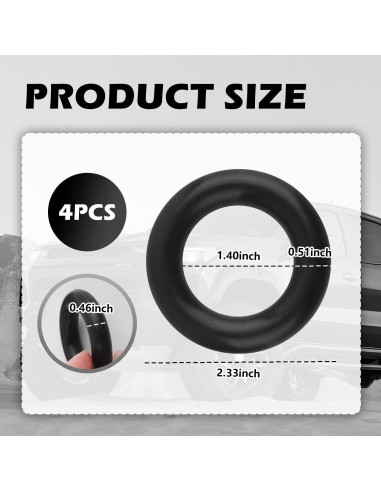 4 Soportes de Escape de Caucho Figpade 5.92cm Duraderos
