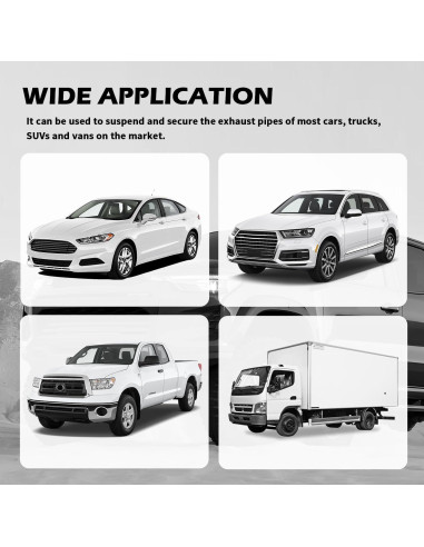 4 Soportes de Escape de Caucho Figpade 5.92cm Duraderos