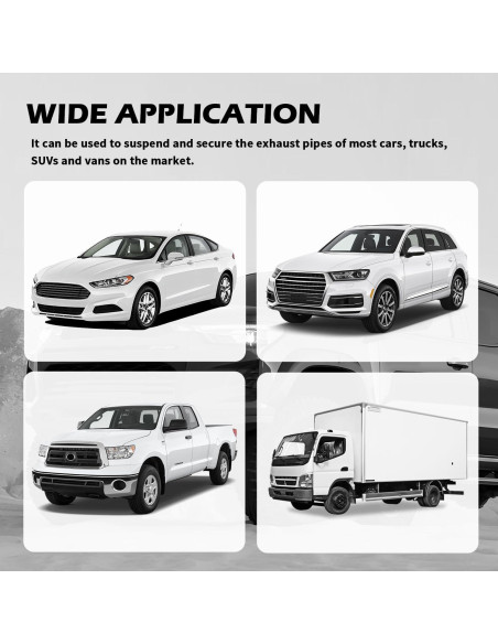 4 Soportes de Escape de Caucho Figpade 5.92cm Duraderos