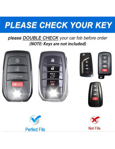 Funda de Llavero de Cuero Premium WiiLemz para Toyota 2