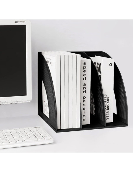 Organizador de Escritorio SAYEEC 3 Compartimentos Negro Organizador de Escritorio SAYEEC 3 Compartimentos Negro