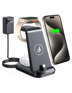 Estación de Carga 3 en 1 HAIHONG 30W para iPhone y Apple Watch