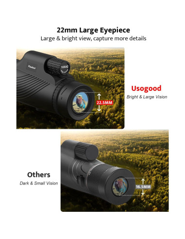 Monocular Usogood 10x42 Compacto Impermeable para Observación