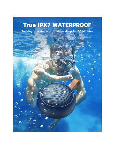 Altavoz Bluetooth S15 Impermeable IPX7 Portátil 12h Azul