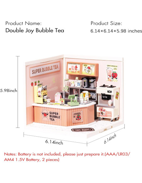 Rolife Bloques LED 4.Doble Alegría Té de Burbuja 0.74kg