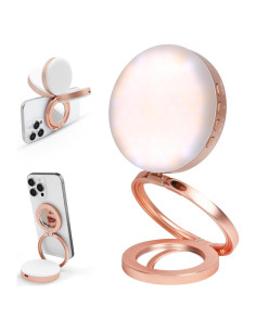 Luz Selfie Magnética YXFEIR con Espejo y Soporte, 45.72 cm