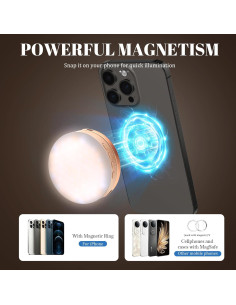 Luz Selfie Magnética YXFEIR con Espejo y Soporte, 45.72 cm 2