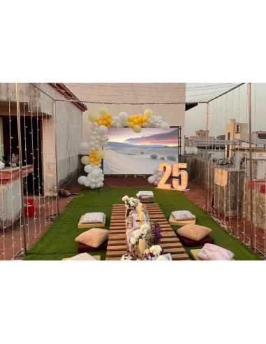 Pantalla de proyector portátil Lejiada 150" HD 4K con soporte